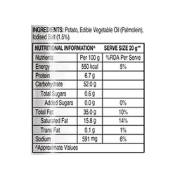 Uncle Chipps Plain Salted Potato Chips - 48g