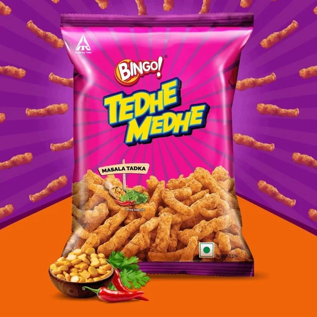 Bingo Tedhe Medhe Masala Tadka Crisps - 75g