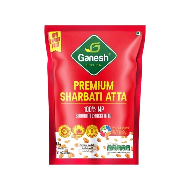 Ganesh Whole Wheat Premium Sharbati Atta - 1kg