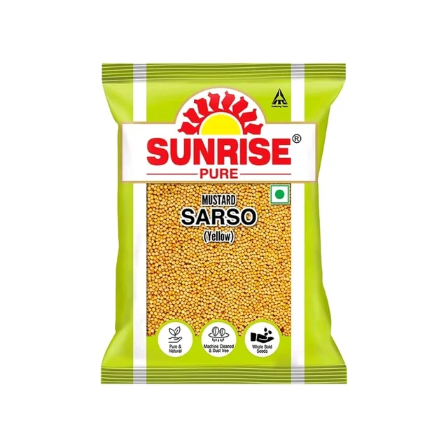Sunrise Pure Yellow Mustard Seeds (Sarso) - 50g