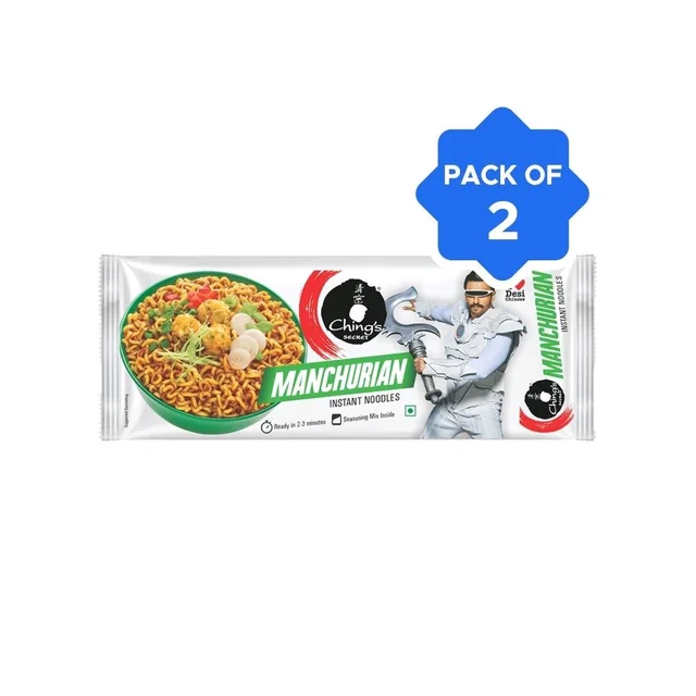 Ching's Secret Manchurian Flavoured Instant Noodles - Pack of 2 - 2 x 240 g