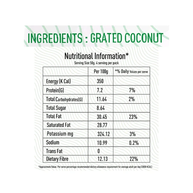Wow! Coco Fresh Grated Coconut - 200g