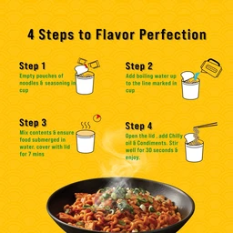 Wow! Hot & Spicy Korean Ramen Cup Noodles - 90g