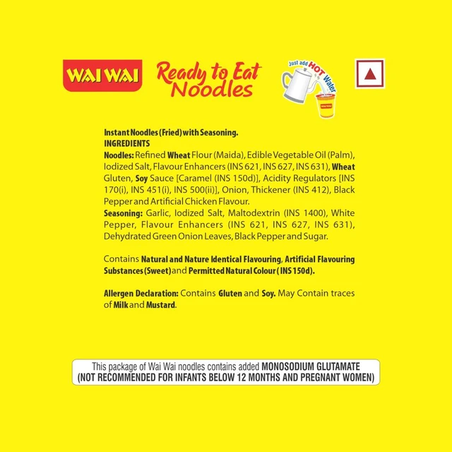 Wai Wai Ready To Eat Chicken Cup Noodles - 70g
