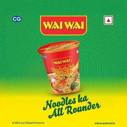Wai Wai Ready To Eat Chicken Cup Noodles - Pack of 2 - 2 x 70 g