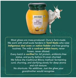 Anveshan Desi Cow A2 Ghee -Bilona Churned - 150 ml