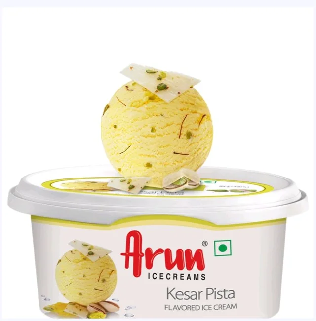 ARUN Arun Kesar Pista Flavoured Ice Cream Cup - 125 ml