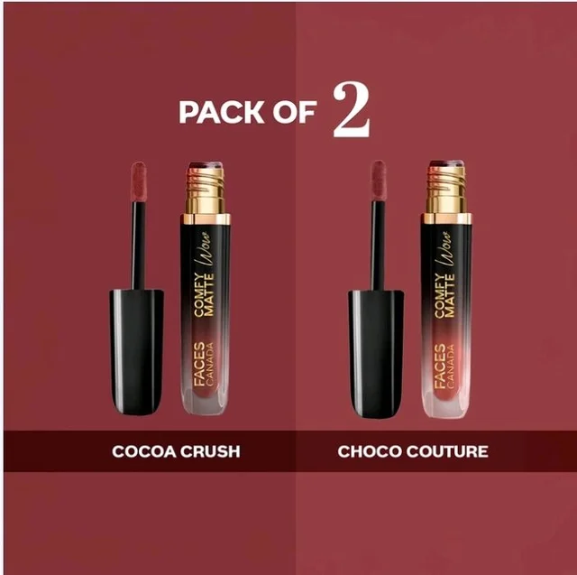 Faces Canada Comfy Matte Lipstick Kit (The Latte Edit) - 7.6 ml
