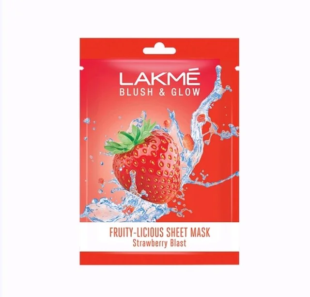 Lakme Blush & Glow Strawberry Blast Sheet Mask - 25 ml