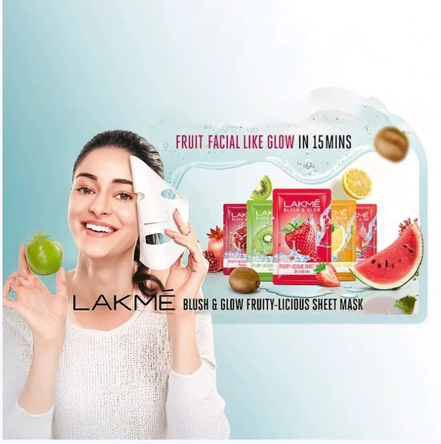 Lakme Blush & Glow Strawberry Blast Sheet Mask - 25 ml