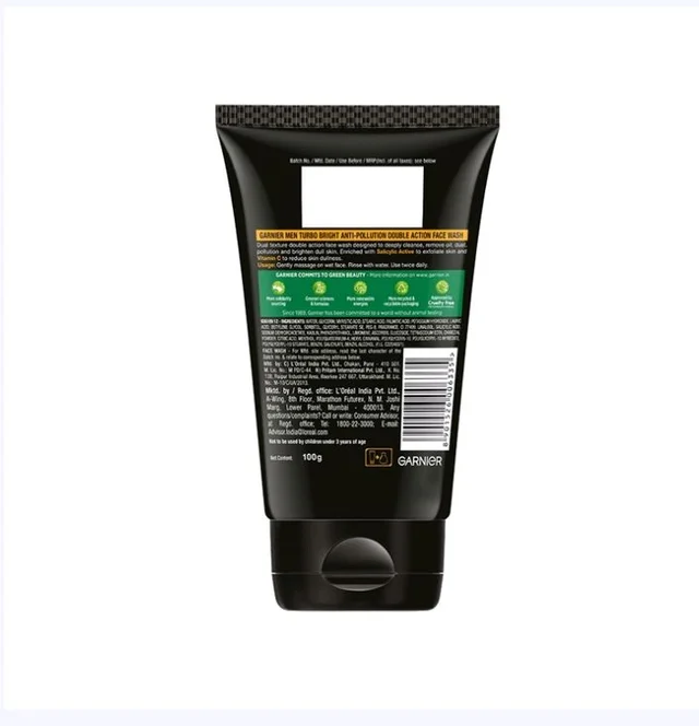 Garnier Men Turbo Bright Double Action - 100 g