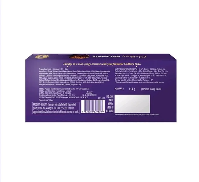 Cadbury Rich & Fudgy Brownie - 114 g