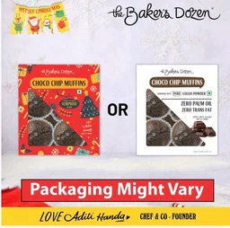 The Baker's Dozen Choco Chip Chocolate Muffin No Palm Oil, No Artificial Flavour - 180 g