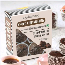 The Baker's Dozen Choco Chip Chocolate Muffin No Palm Oil, No Artificial Flavour - 180 g