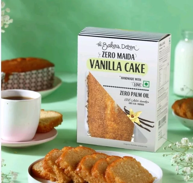 The Baker's Dozen Zero Maida Vanilla Pound Cake, Whole Wheat. - 150 g
