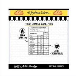 The Baker's Dozen Zero Maida Vanilla Pound Cake, Whole Wheat. - 150 g