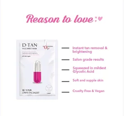 O3+ D-Tan Face Sheet Mask - 1 pc