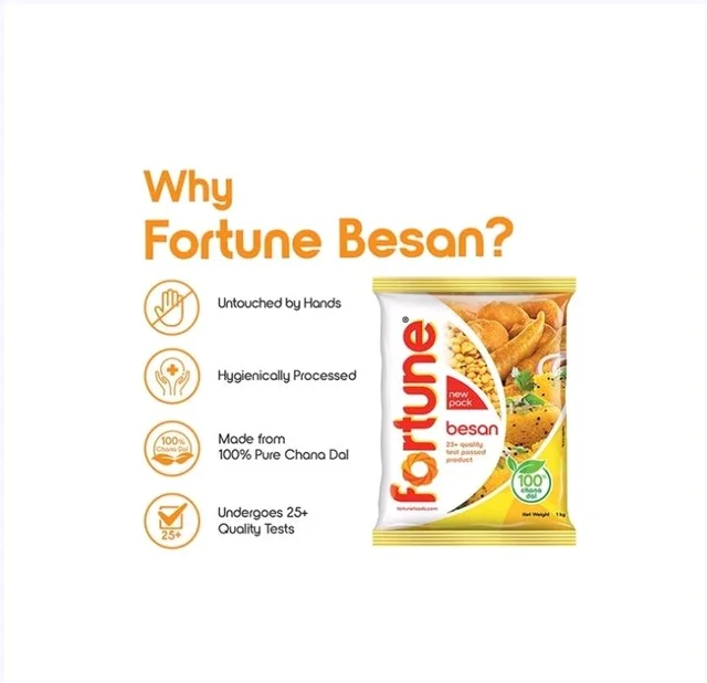 Fortune 100% Chana Dal Besan - 1 kg