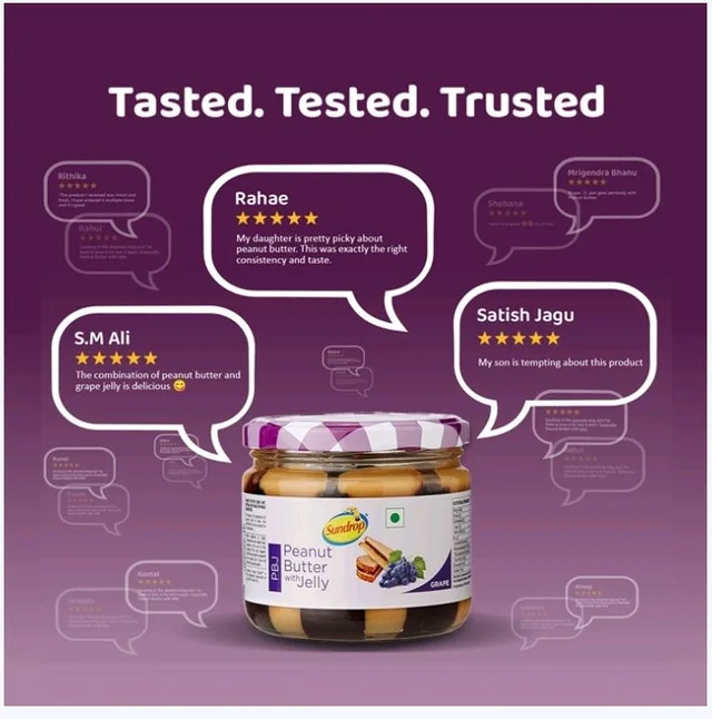 Sundrop Peanut Butter with Grape
Jelly - 340g