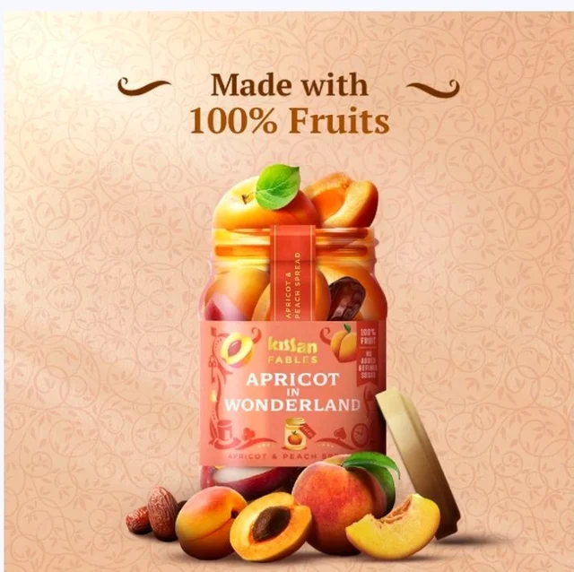 Kissan Apricot & Peach Jam Spread - 340 g