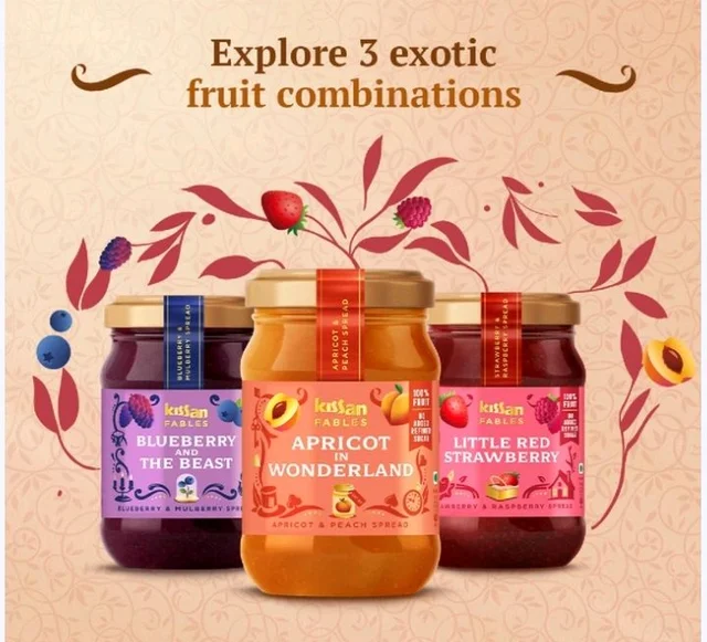 Kissan Apricot & Peach Jam Spread - 340 g
