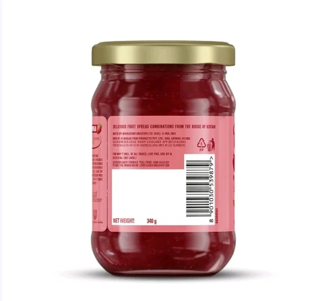 Kissan Strawberry & Raspberry Jam Spread - 20 g, 340 g