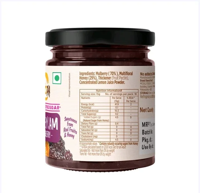 Eatopia Honey Mulberry Jam (No Refined Sugar) - 240 g