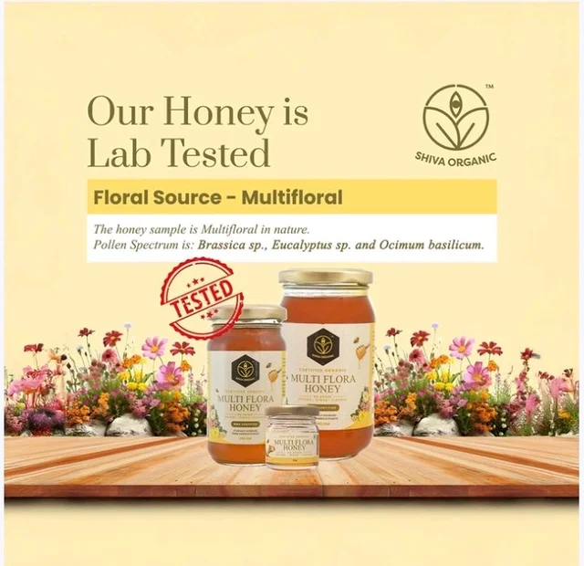 Shiva Organic Himalayan Multi Flora Honey - 500 g