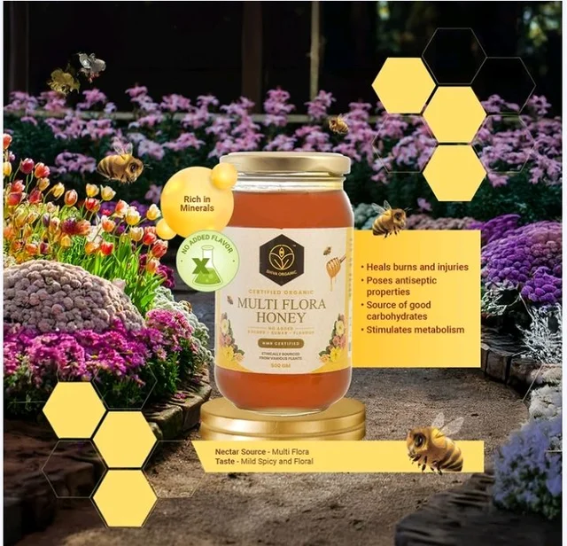 Shiva Organic Himalayan Multi Flora Honey - 500 g