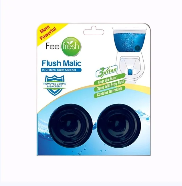Feel Fresh Flush Matic Toilet Cleaner - Twin Pack - 2× 50 g