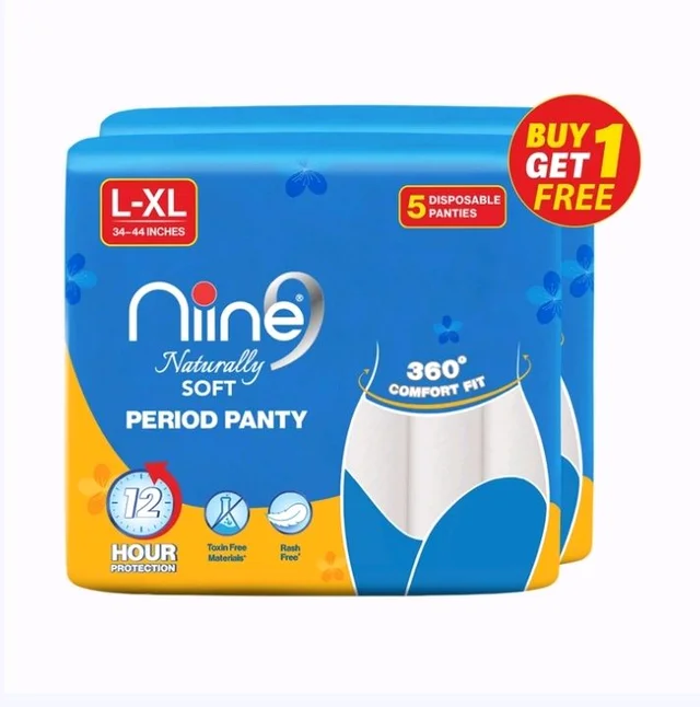 Niine Naturally Soft Disposable Period Panty (L-XL) - 2×5 pcs