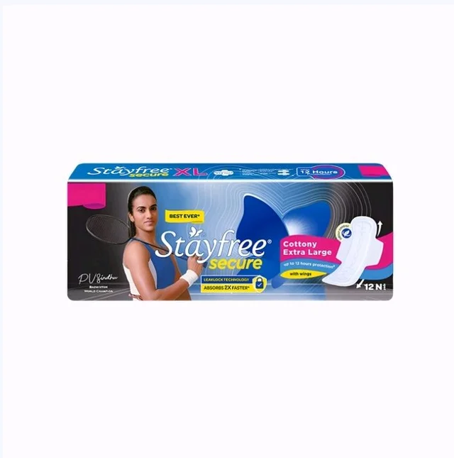 Stayfree Secure Cottony Soft Sanitary Pads - 12 pcs