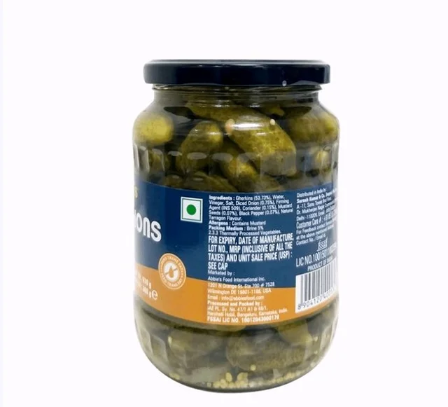 Abbie's Pickle Cornichons in Brine - 670 g