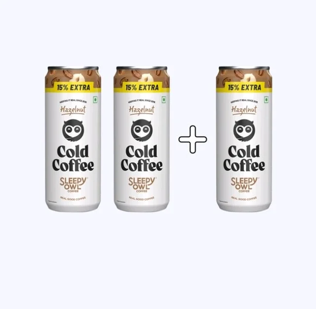 Sleepy Owl Hazelnut Cold Coffee - 2×230 ml+2×230 ml