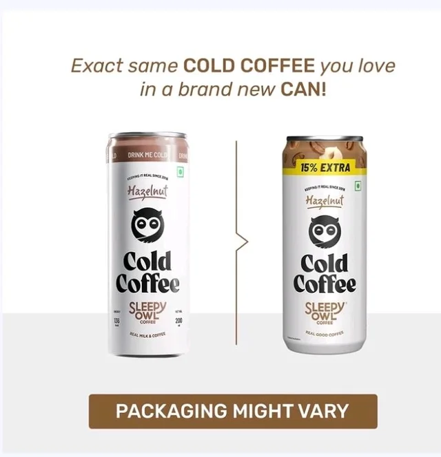 Sleepy Owl Hazelnut Cold Coffee - 2×230 ml+2×230 ml