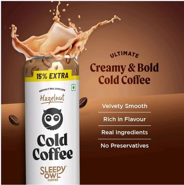Sleepy Owl Hazelnut Cold Coffee - 2×230 ml+2×230 ml