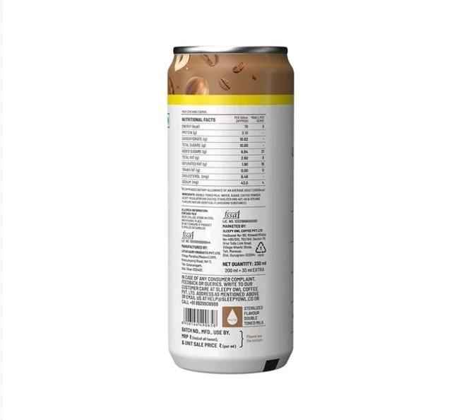 Sleepy Owl Hazelnut Cold Coffee - 2×230 ml+2×230 ml