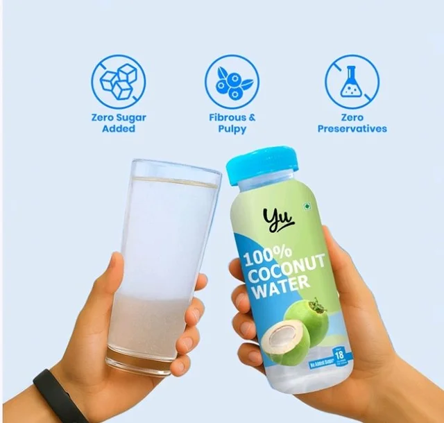 Yu 100% Natural Coconut Water - 6×200 ml