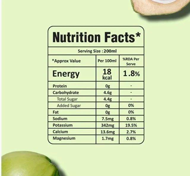 Yu 100% Natural Coconut Water - 6×200 ml