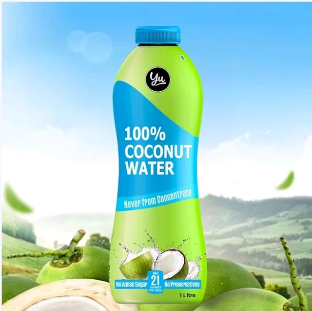 Yu 100% Natural Coconut Water -No Preservative - 1 ltr