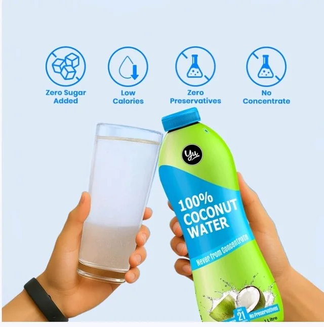 Yu 100% Natural Coconut Water -No Preservative - 1 ltr