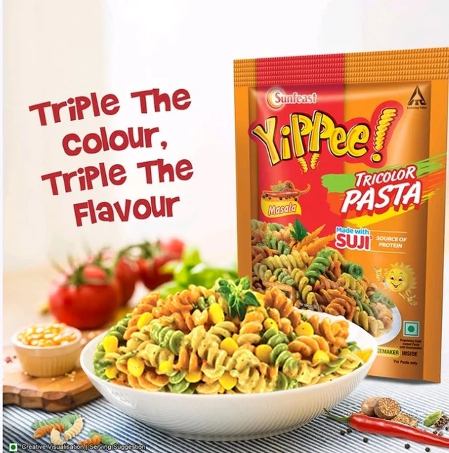 Yippee Tricolor Masala Instant Pasta - 2×74.7 g
