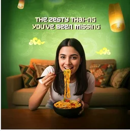 Yippee Tom Yum Thai Noodles Tangy & Zesty Delight - 73 g