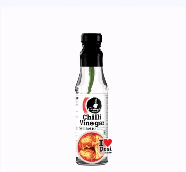 Ching's Secret White Chilli Vinegar with Green Jwala Chilli - 170 ml