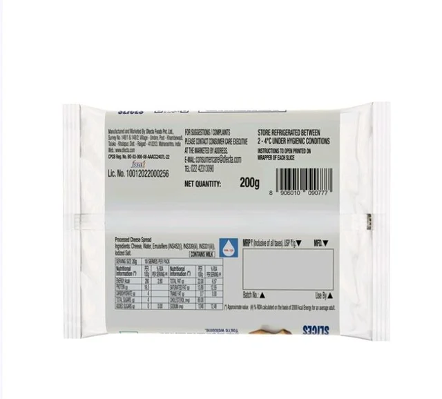 D'lecta Processed Cheese Slices - 200 g