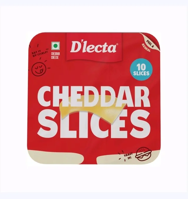 D'lecta 100% Cheddar Cheese Slices - 200 g