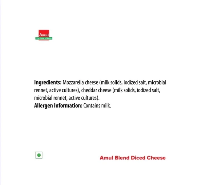 Amul Blend Diced Cheese - 200 g