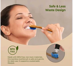 Dencrus Octa Clean Soft Bamboo Toothbrush Set (Pack of 5) - 5 pcs