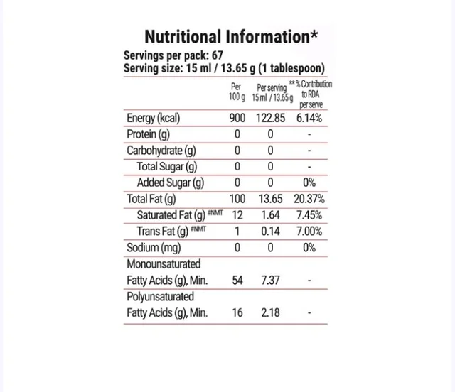 Fortune Pehli Dhar Kachi Ghani Cold Pressed Mustard Oil (Pouch) (Sorisha Tel) - 1 ltr