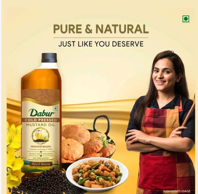 Dabur Dabur Cold Pressed Mustard Oil - 1 ltr